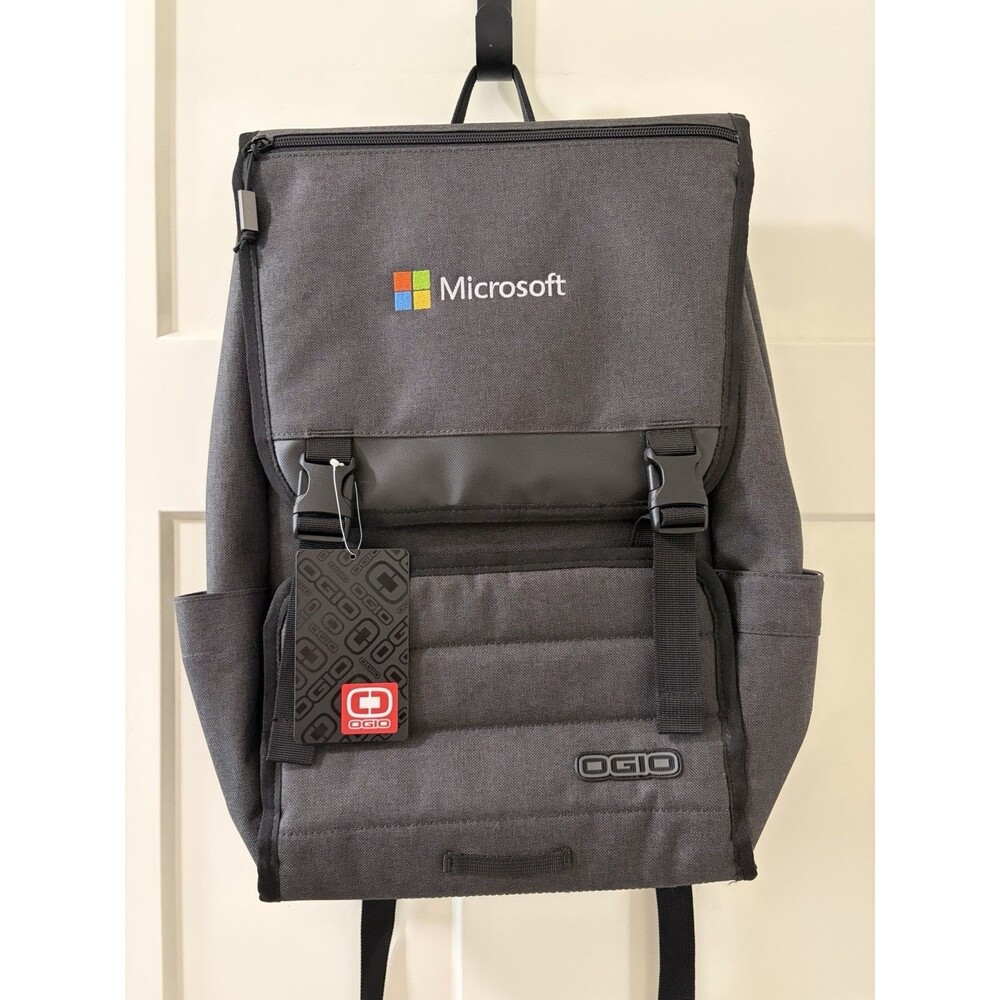 Microsoft OGIO Apex Crosshatch 17" Computer Rucksack Backpack Grey Black